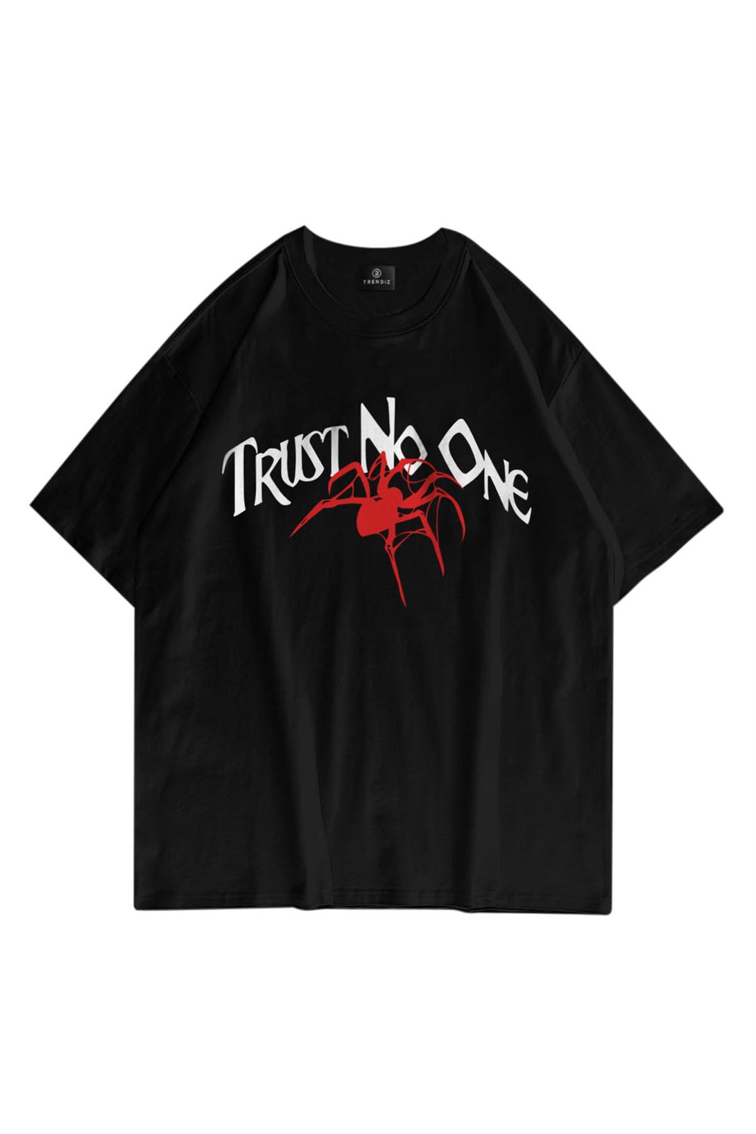 Trendiz Unisex Trust No One Siyah Tshirt