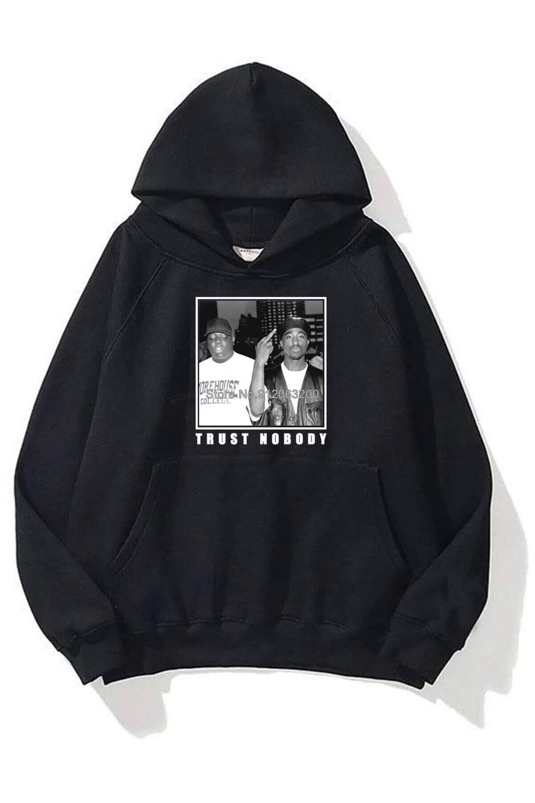 Trendiz Unisex Trust Nobody Siyah Sweatshirt Hoodie
