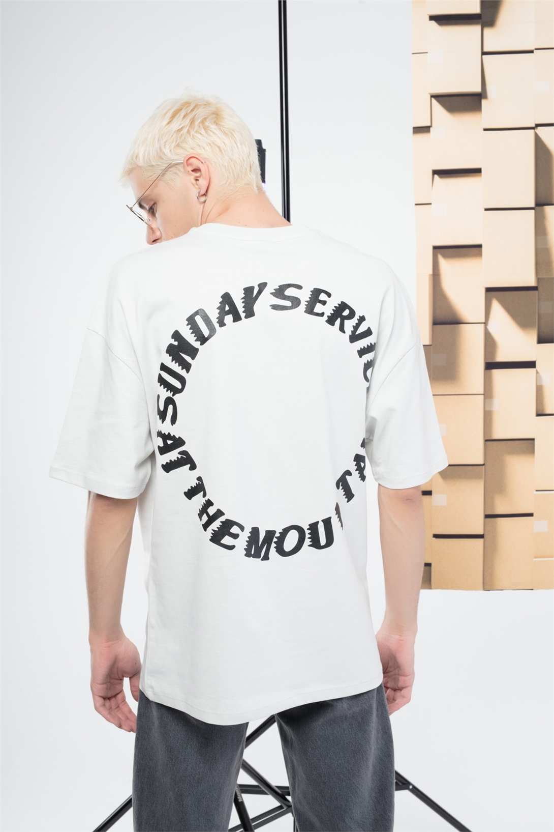 Trendiz Erkek TrustGod Tshirt Beyaz