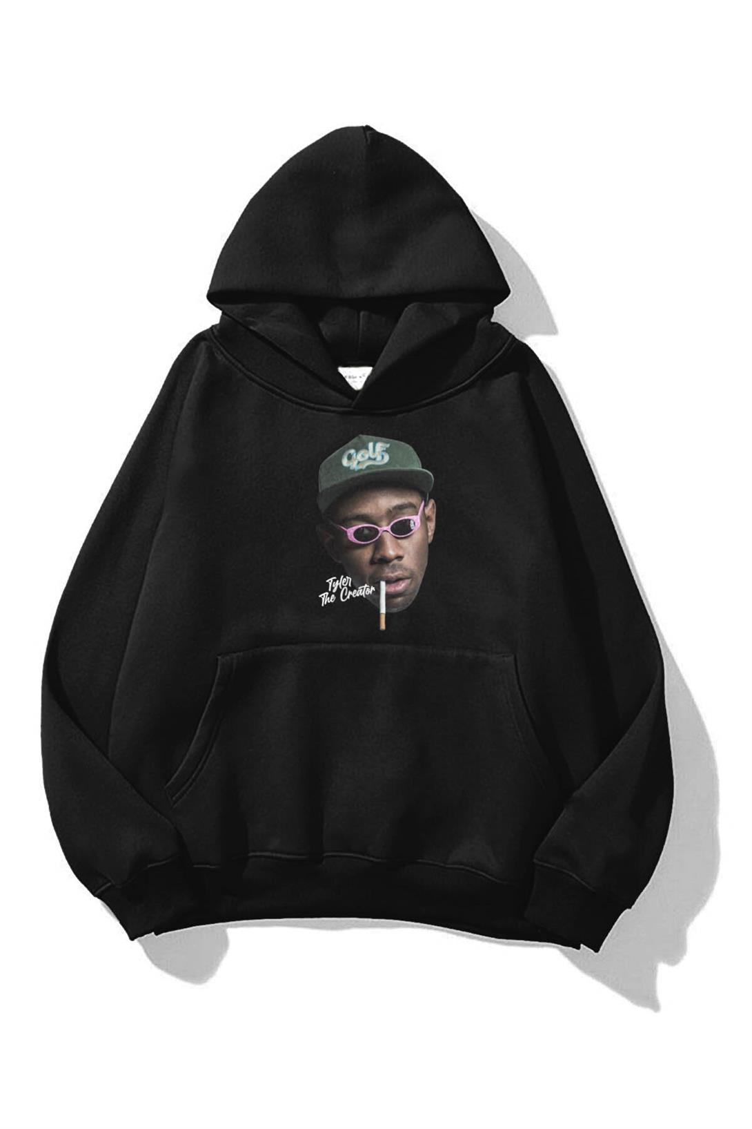 Trendiz Unisex Tyler The Creator Sweatshirt Hoodie Siyah