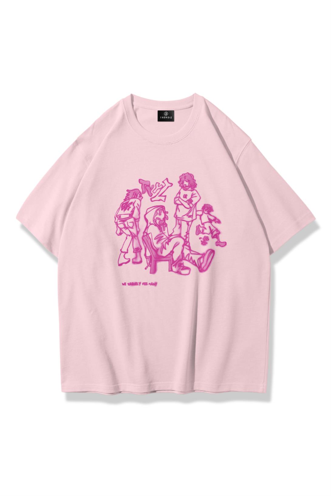 Trendiz Unisex TYYZ Tshirt Pembe