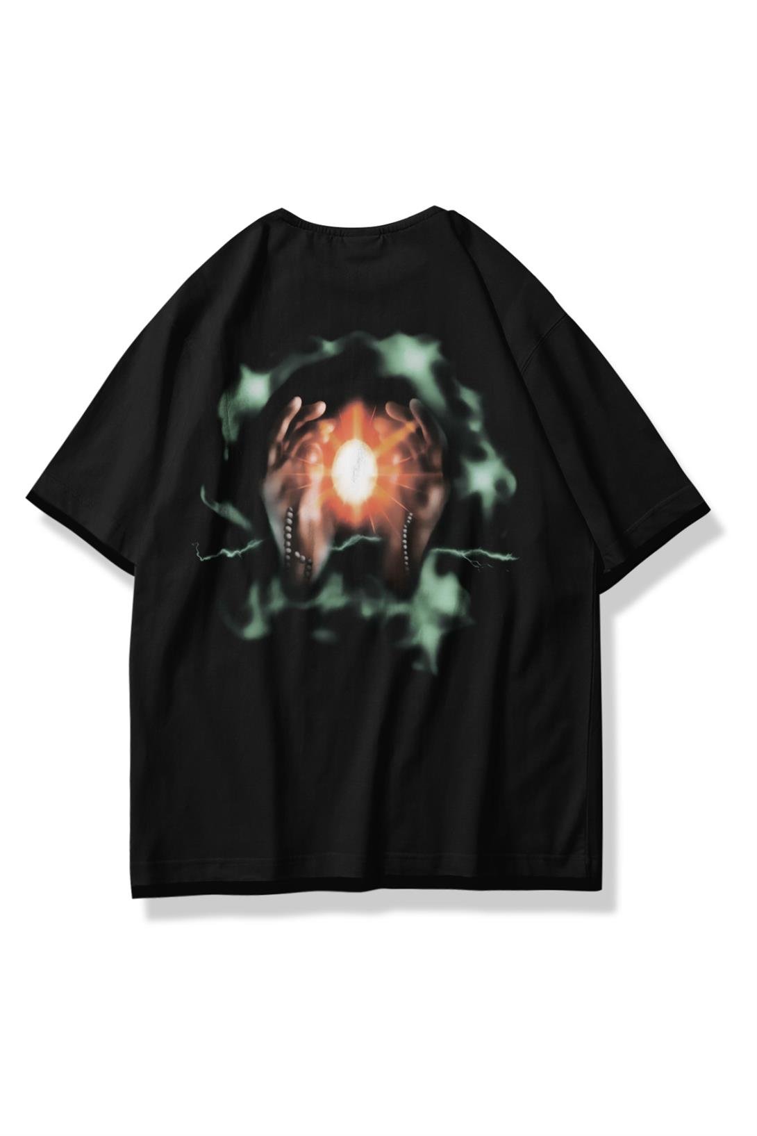 Trendiz Unisex Utopia Pray Travis Scott Tshirt Siyah