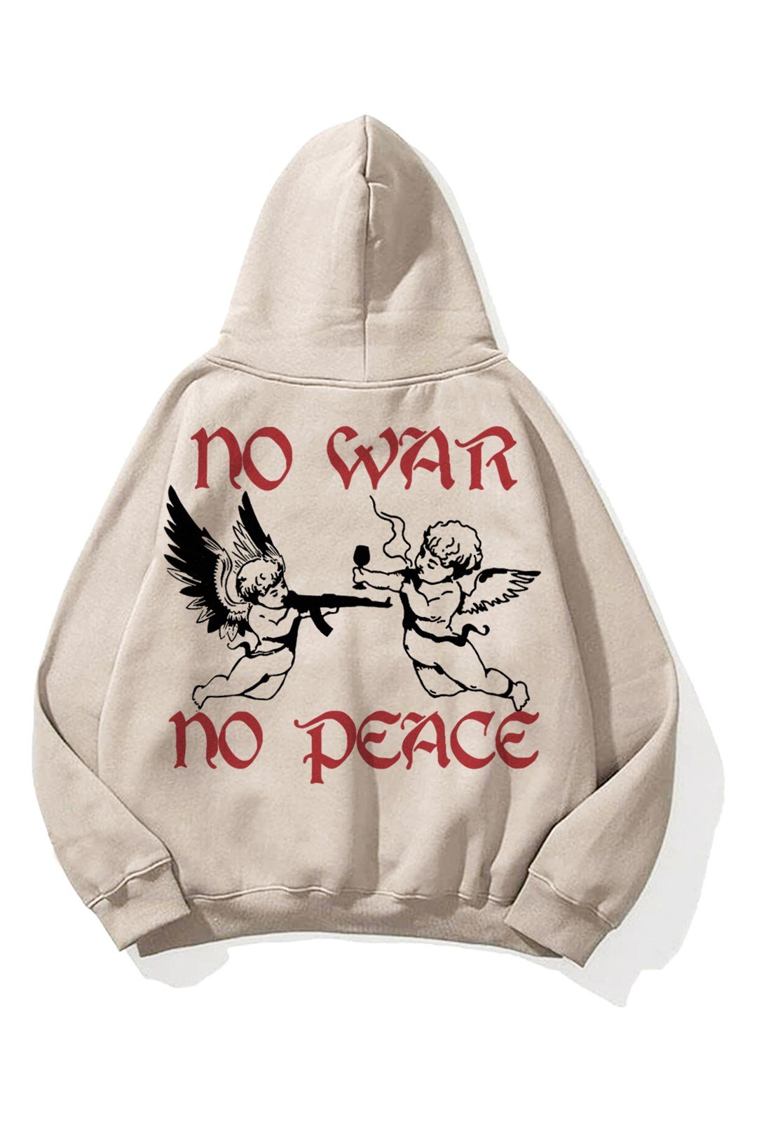 Trendiz Unisex War Peace Sweatshirt Hoodie Taş