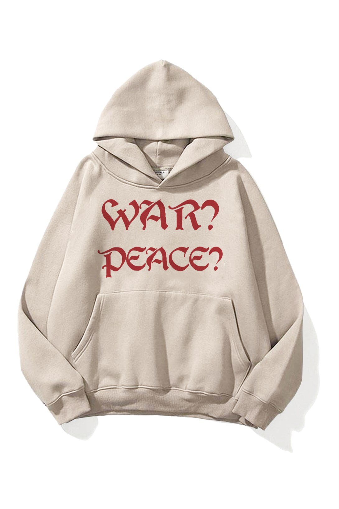 Trendiz Unisex War Peace Sweatshirt Hoodie Taş