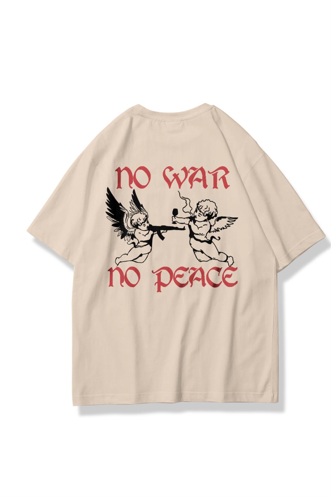 Trendiz Unisex War Peace Tshirt Taş