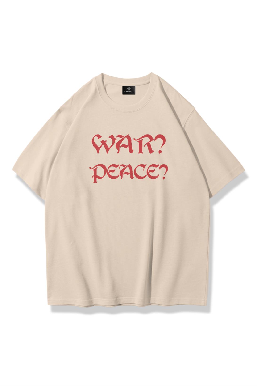 Trendiz Unisex War Peace Tshirt Taş