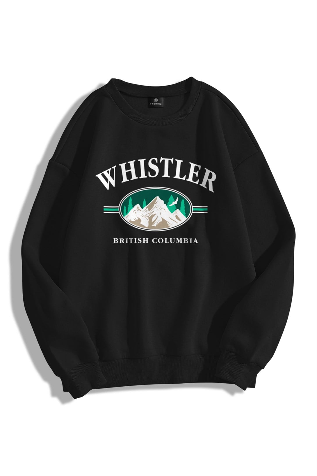 Trendiz Unisex Whistler Bisiklet Yaka Sweatshirt Hoodie