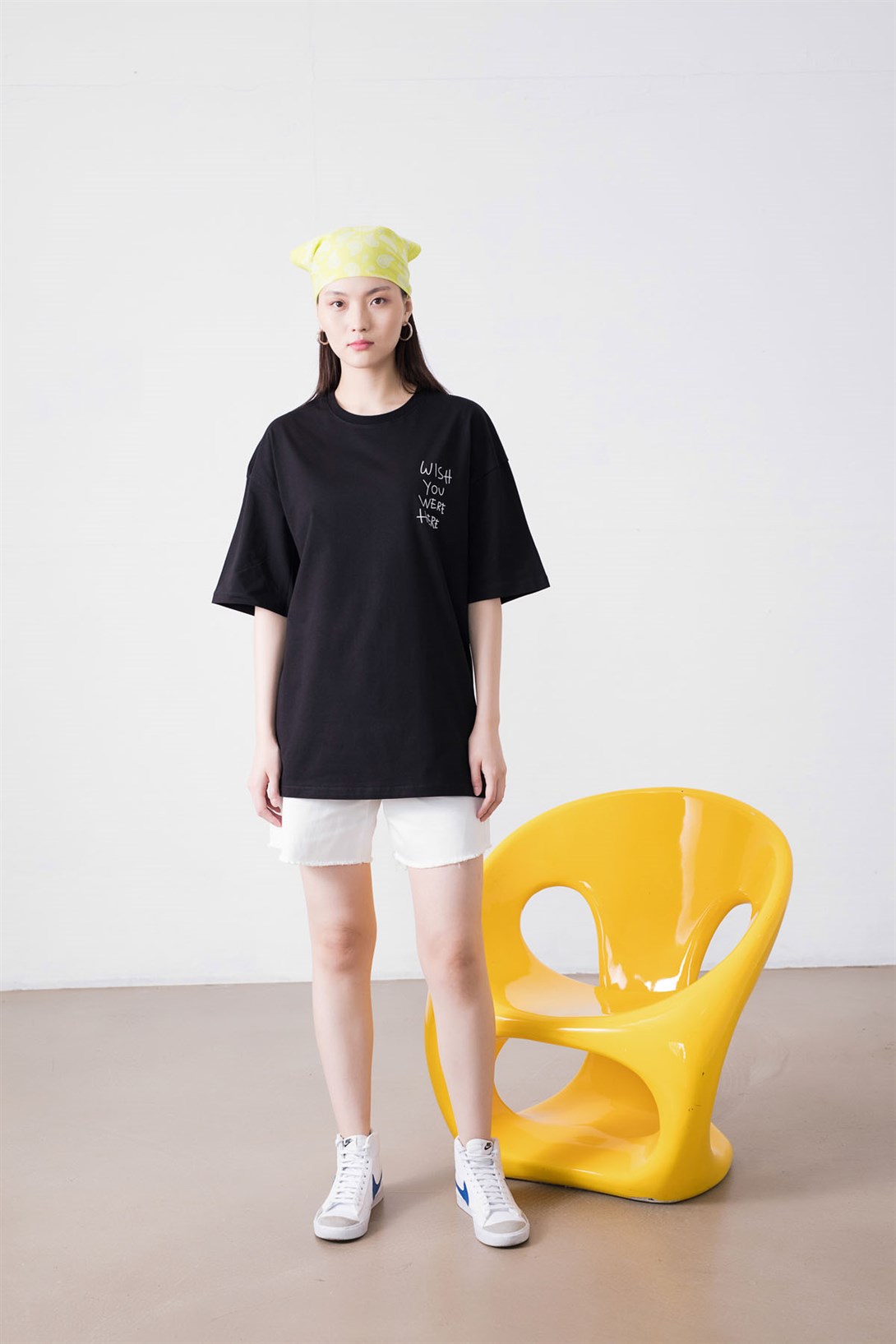 Trendiz Unisex Wish You Were Here Siyah Tshirt