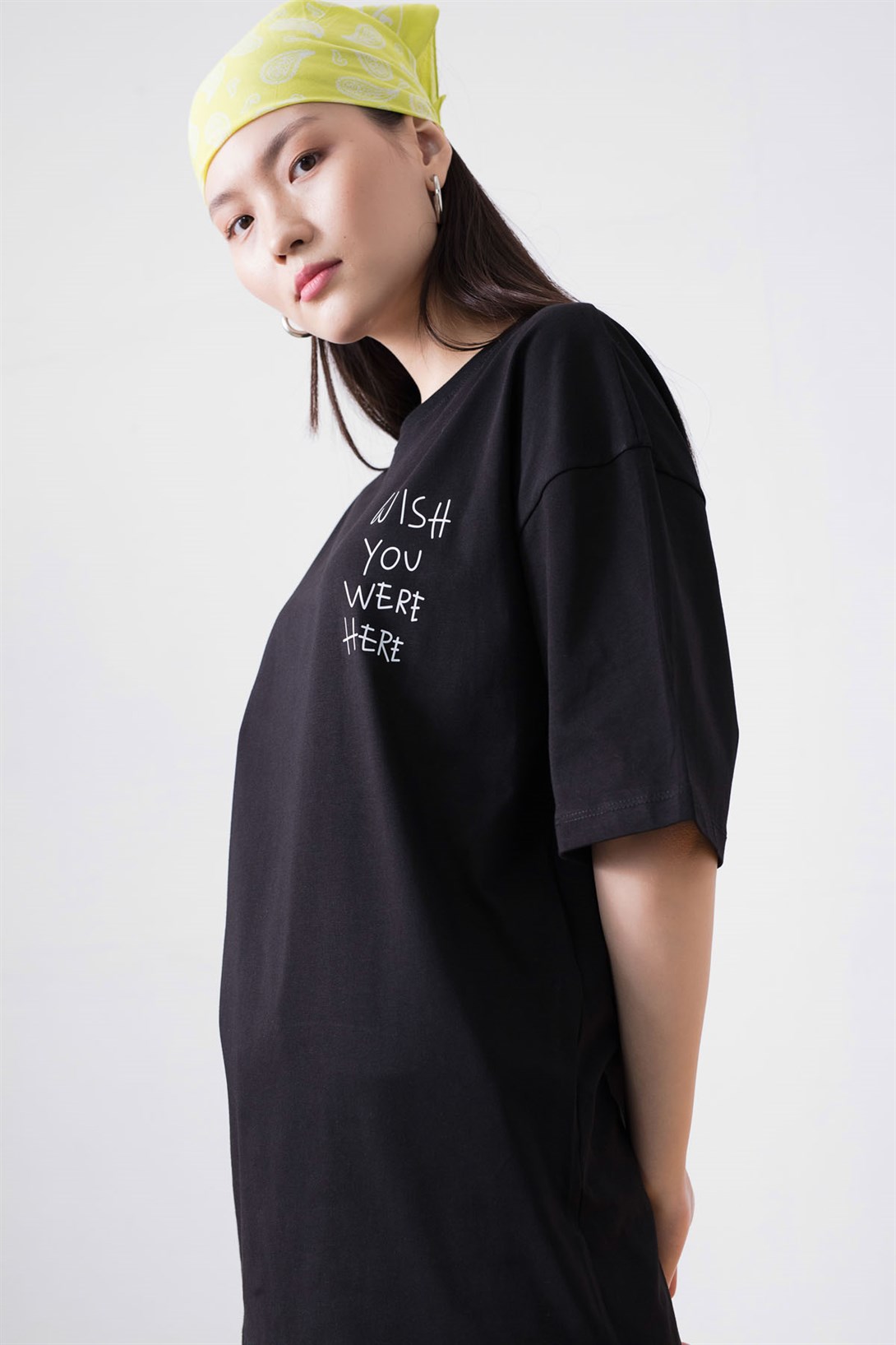 Trendiz Unisex Wish You Were Here Siyah Tshirt