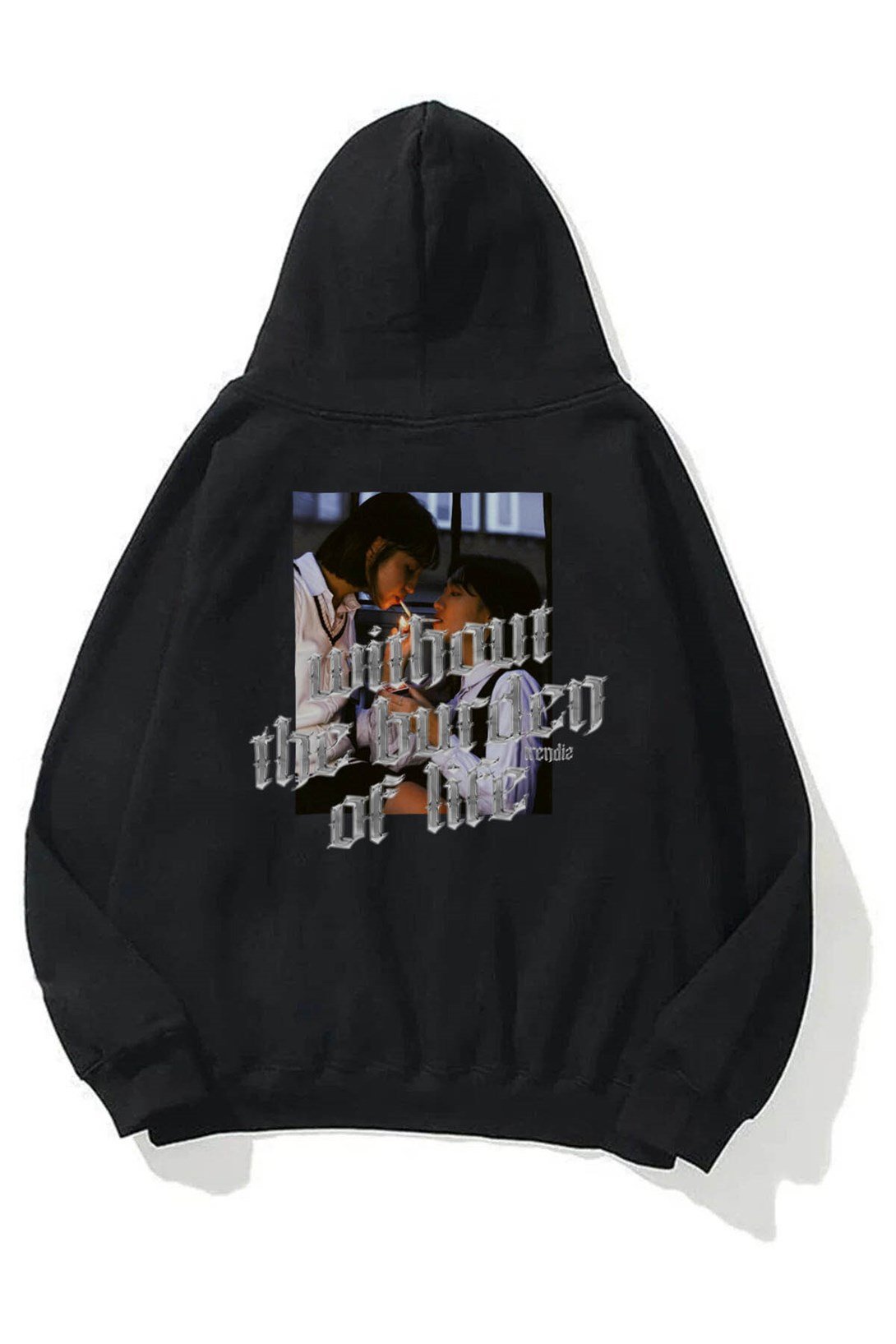 Trendiz Unisex Without the Burden Sweatshirt Hoodie Siyah