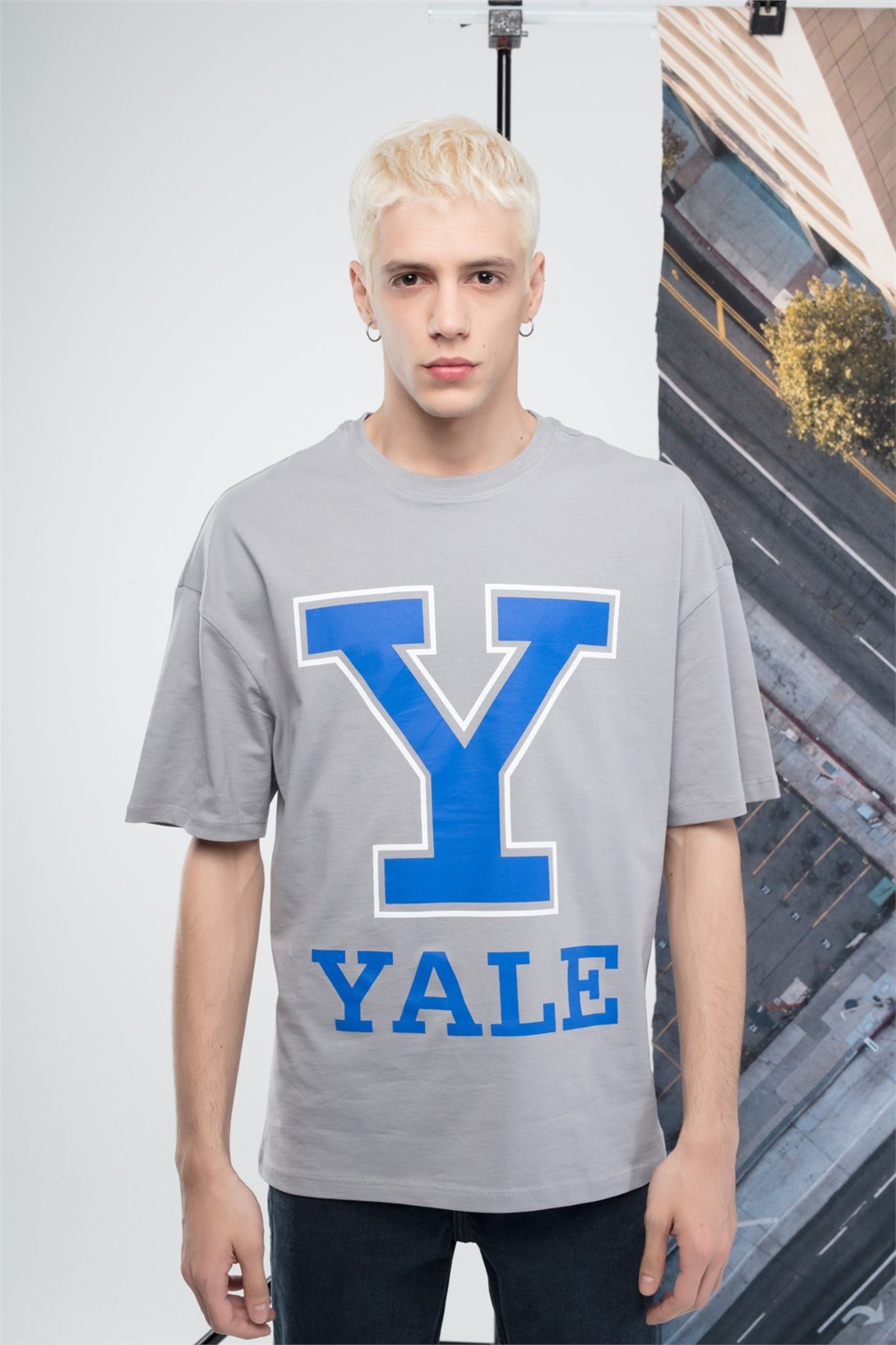 Trendiz Erkek Yale Tshirt Gri