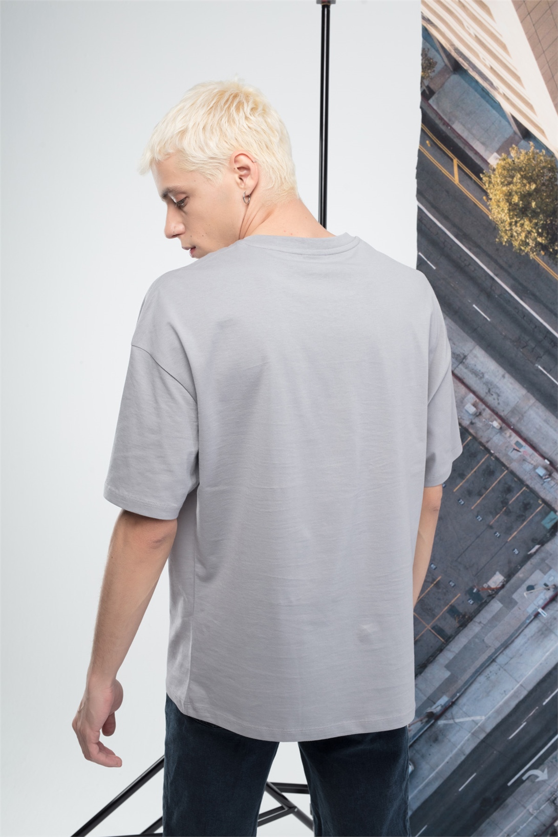 Trendiz Erkek Yale Tshirt Gri