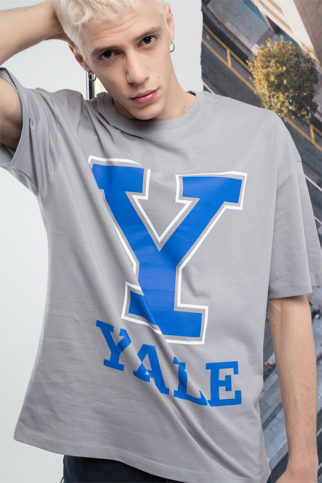 Trendiz Erkek Yale Tshirt Gri