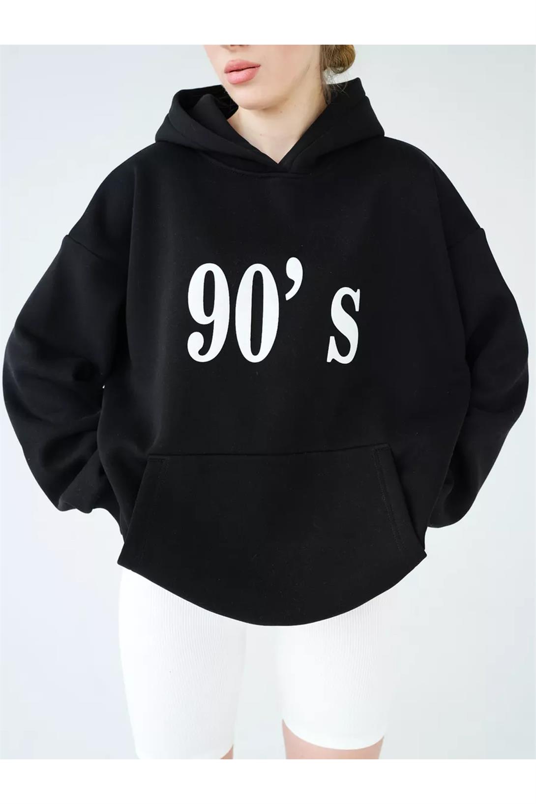 Unisex 90s Sweatshirt Siyah