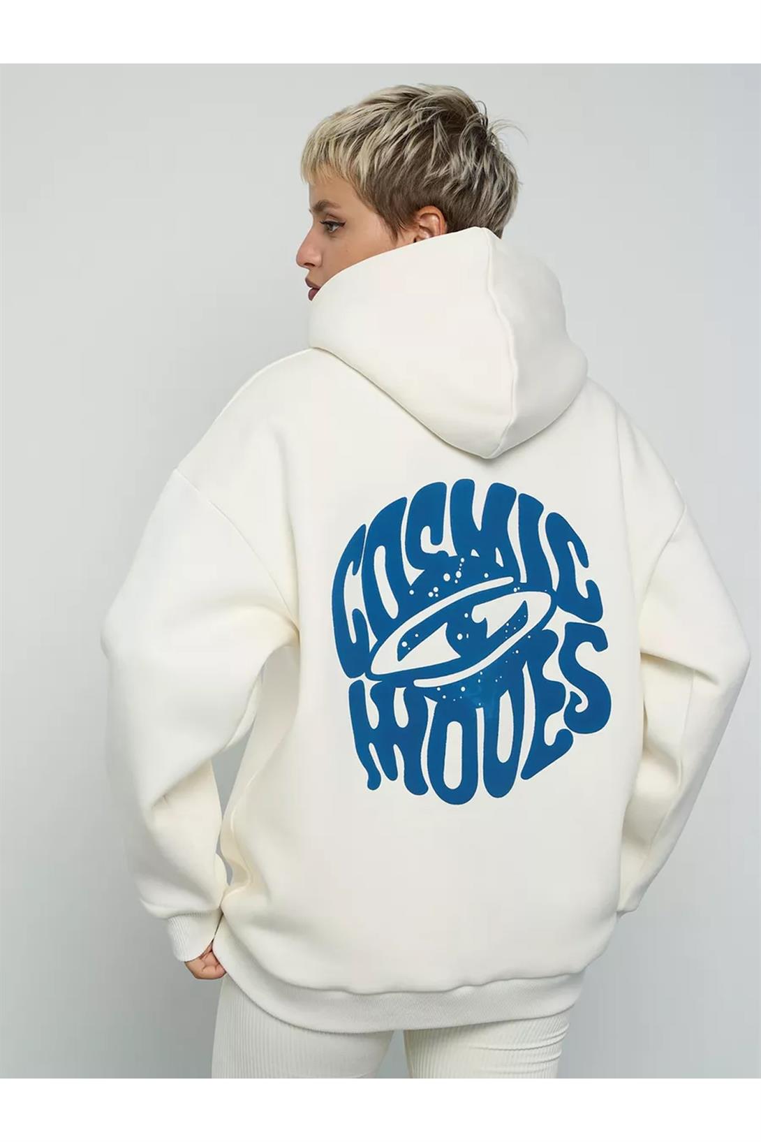 Unisex Cosmic Moves Sweatshirt Beyaz