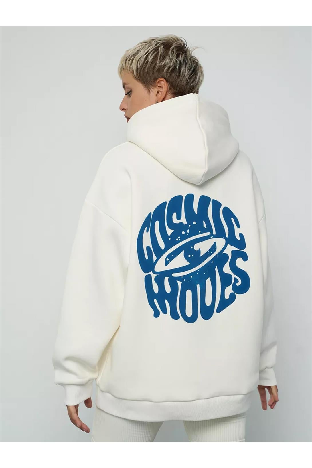 Unisex Cosmic Moves Sweatshirt Beyaz