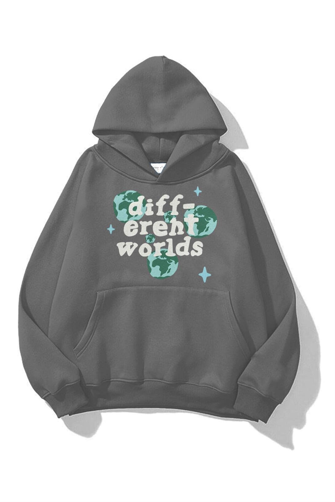 Unisex Different Worlds Sweatshirt Antrasit