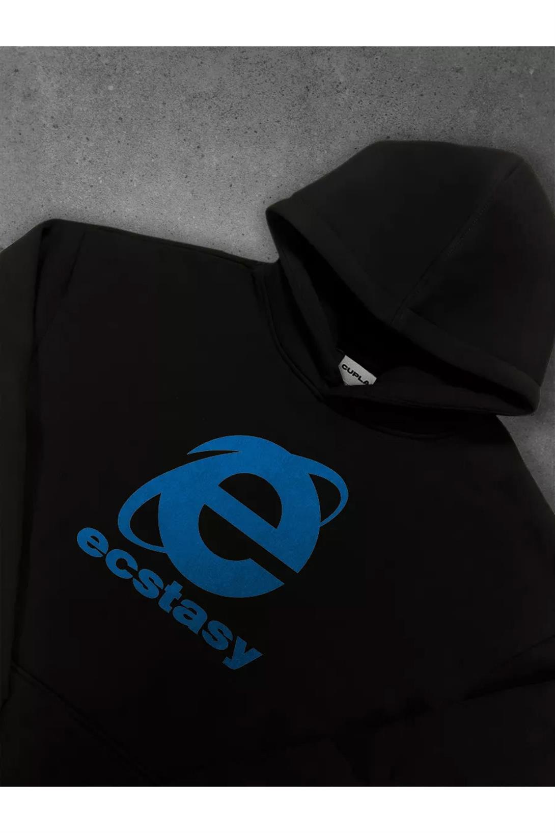 Unisex Ecstasy Explorer Sweatshirt Siyah