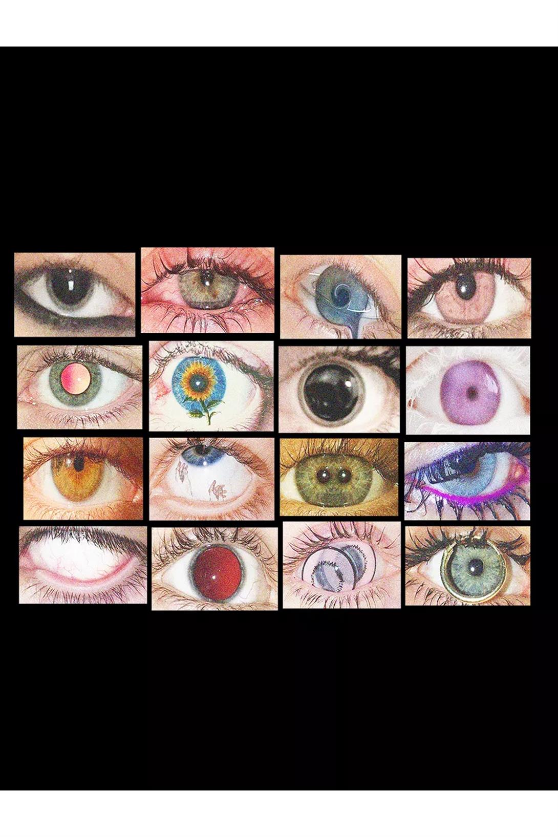 Unisex Eyes Sweatshirt Siyah