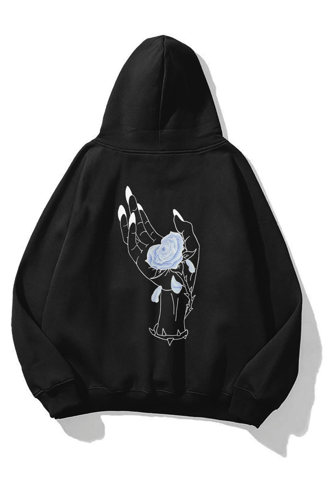 Unisex Falling into Pieces Sweatshirt Siyah
