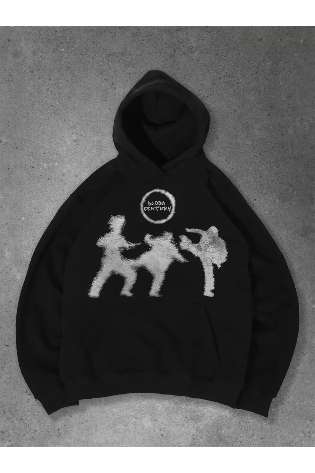 Unisex Fight Sweatshirt Siyah