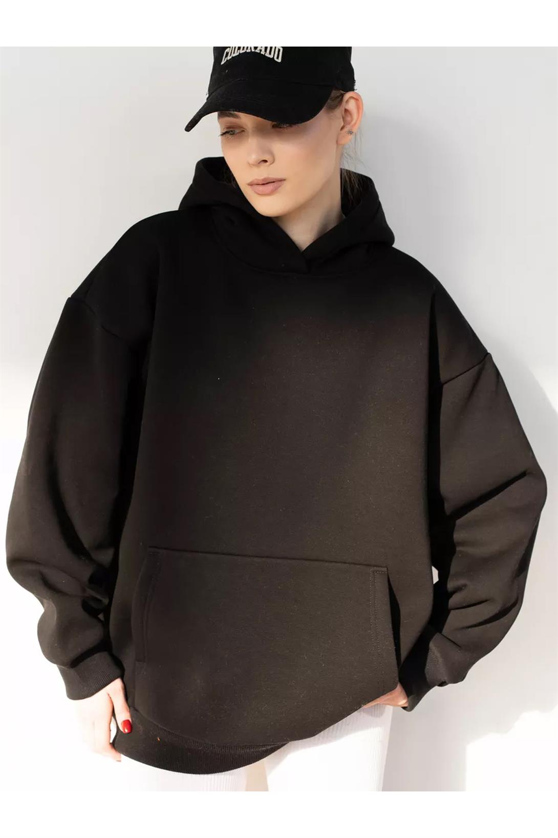 Unisex Good Things Take Time Sweatshirt Siyah