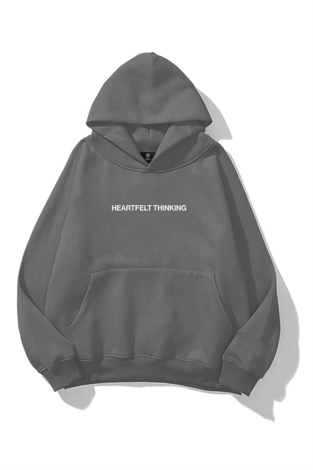 Unisex Heartfelt Thinking Sweatshirt Antrasit