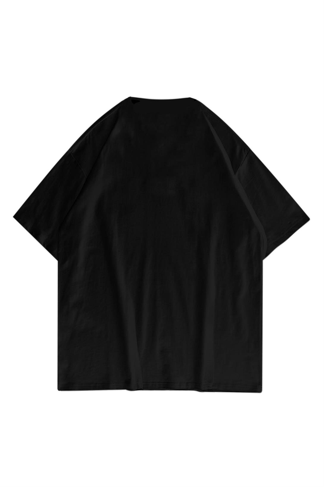 Unisex Honey Taş Baskılı Tshirt Siyah