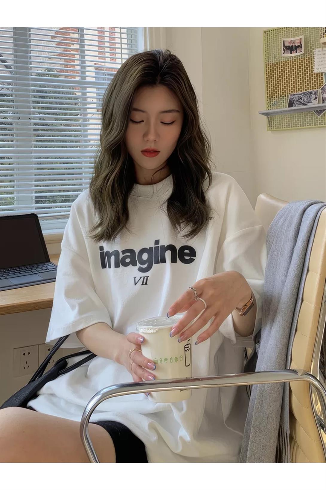 Unisex İmagine VII Tshirt Beyaz