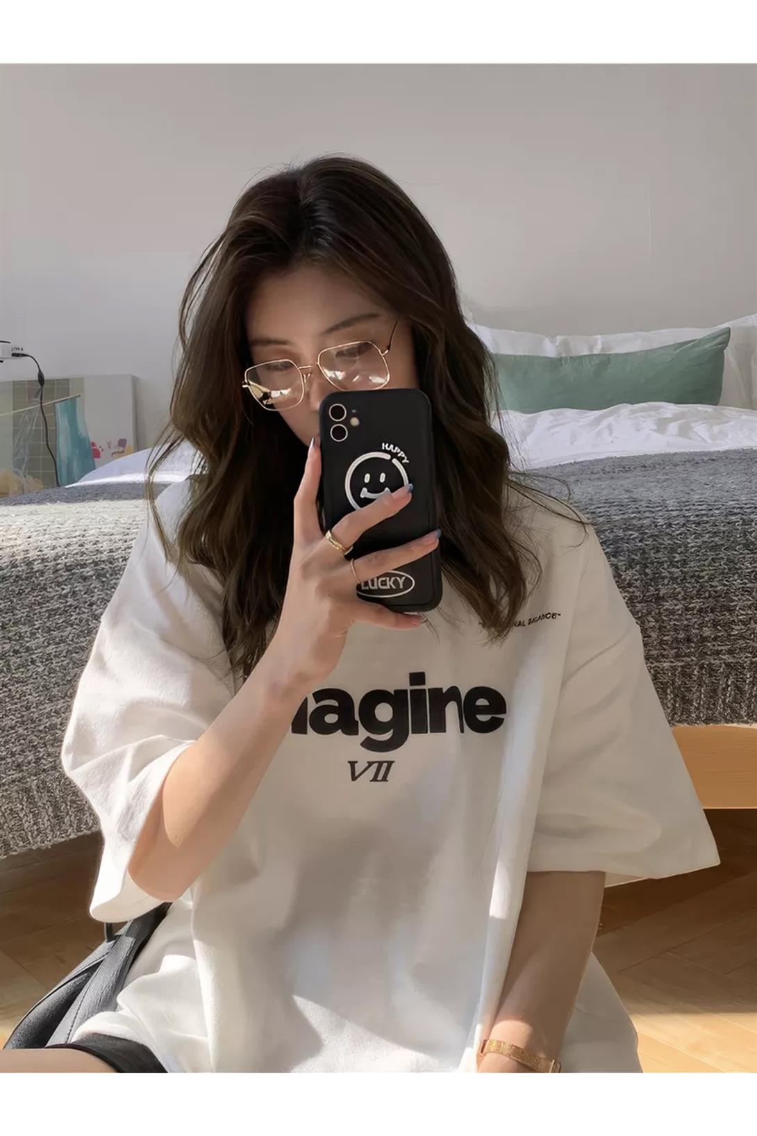 Unisex İmagine VII Tshirt Beyaz