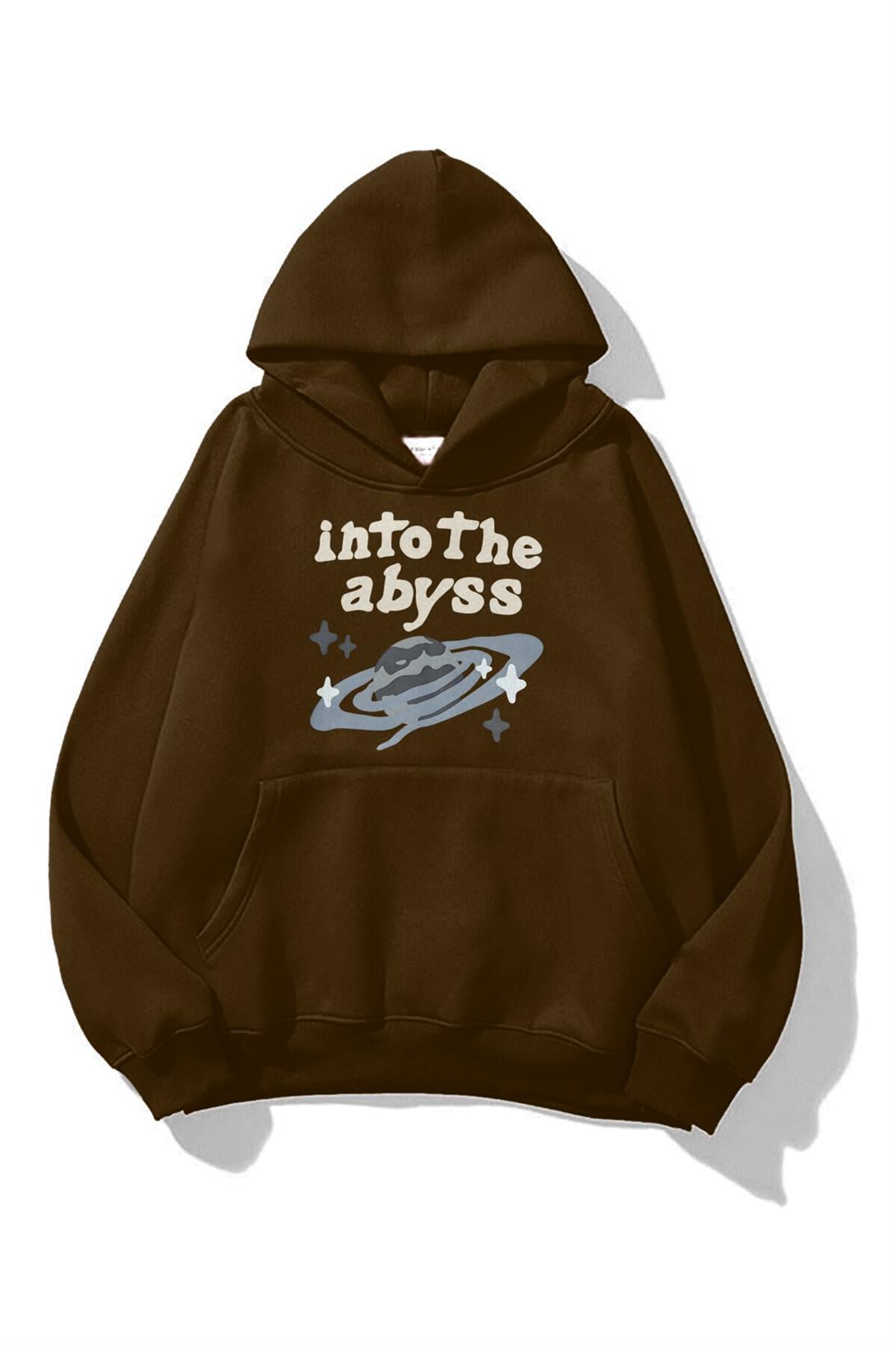 Unisex İnto the Abyss Sweatshirt Kahve