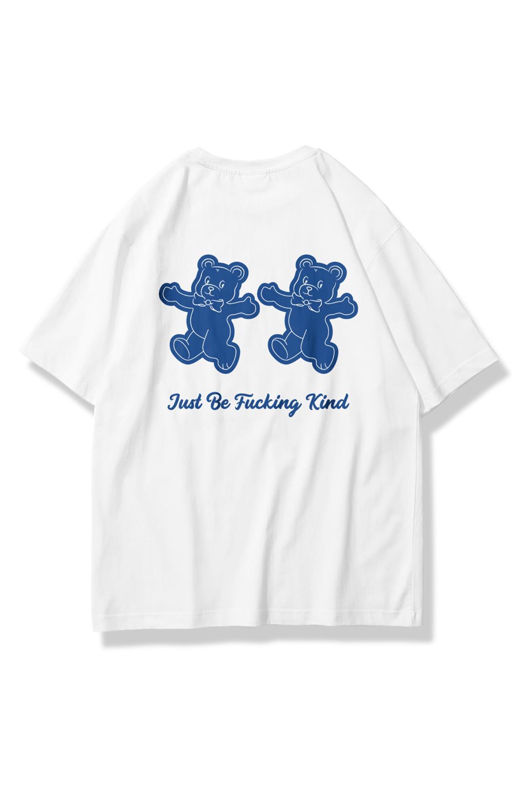 Unisex Just be Kind Tshirt Beyaz