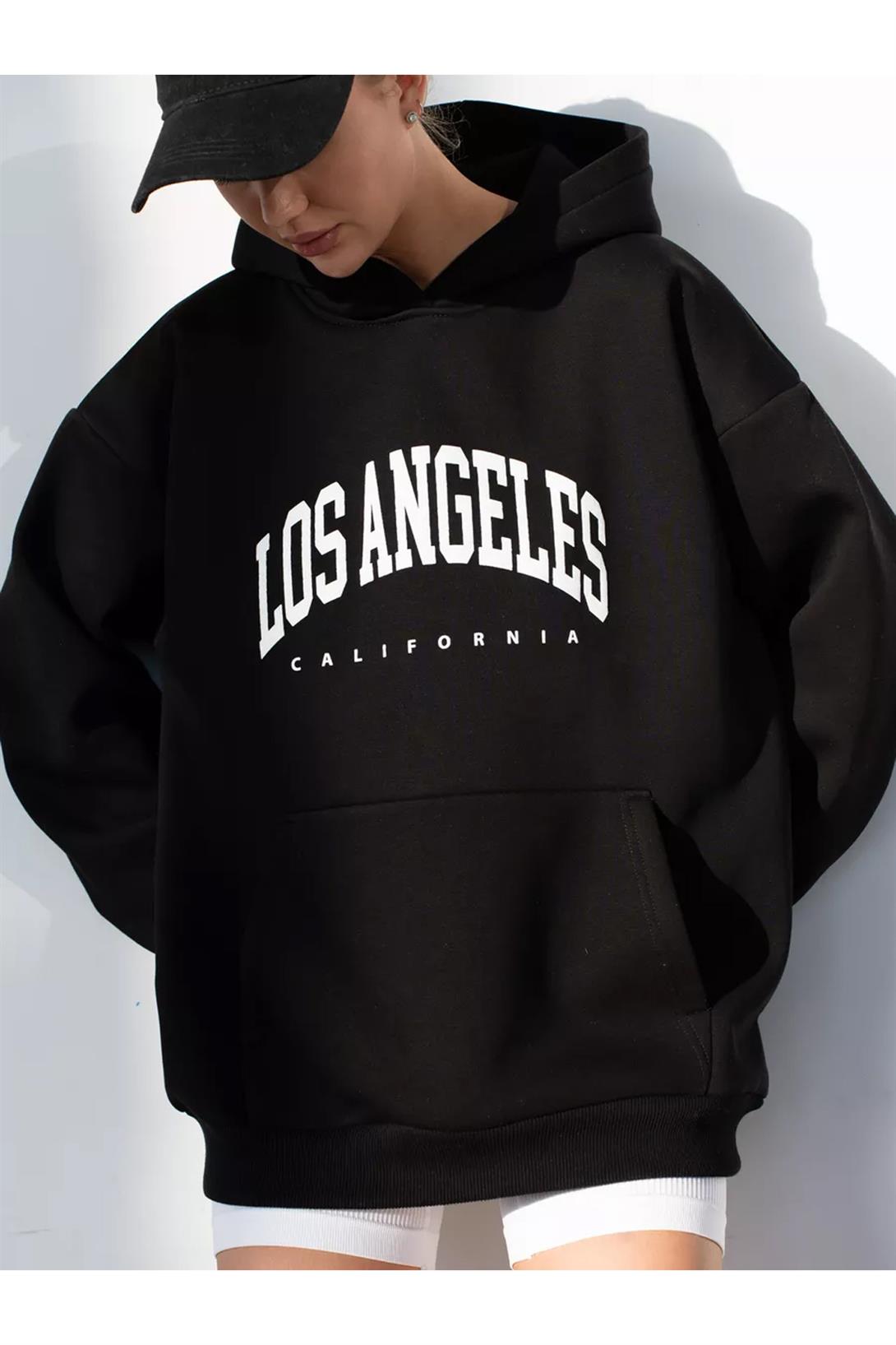 Unisex Los Angeles Sweatshirt Siyah