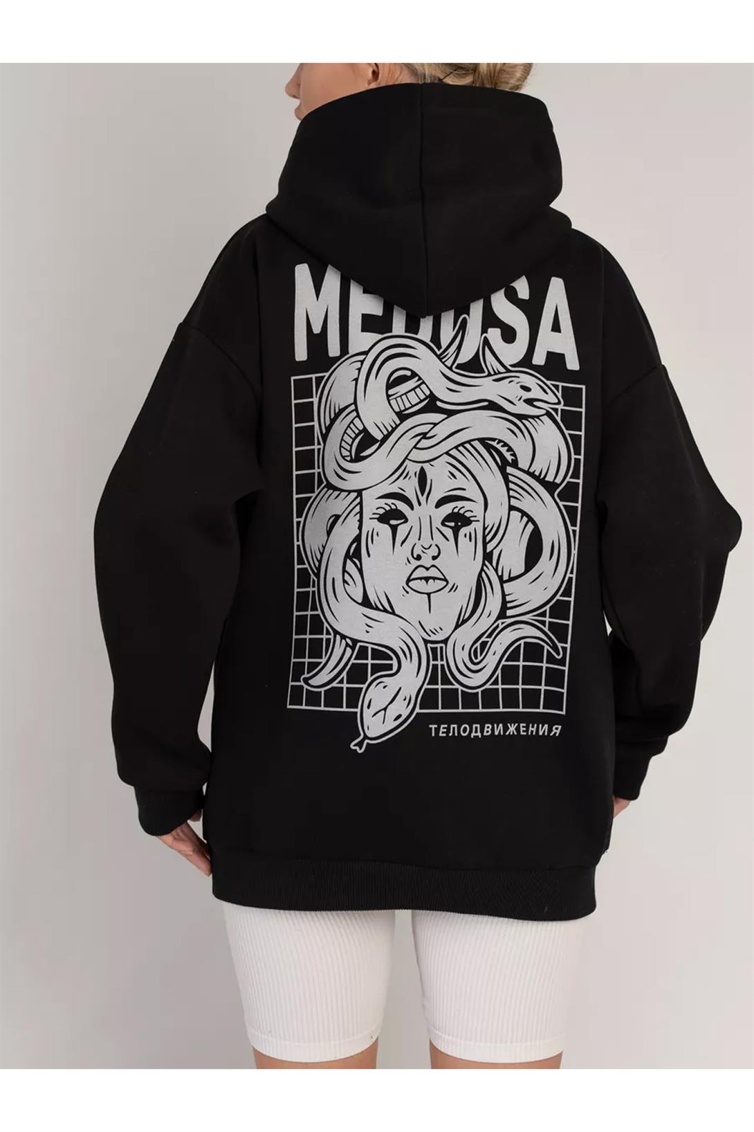 Unisex Medusa Sweatshirt Siyah