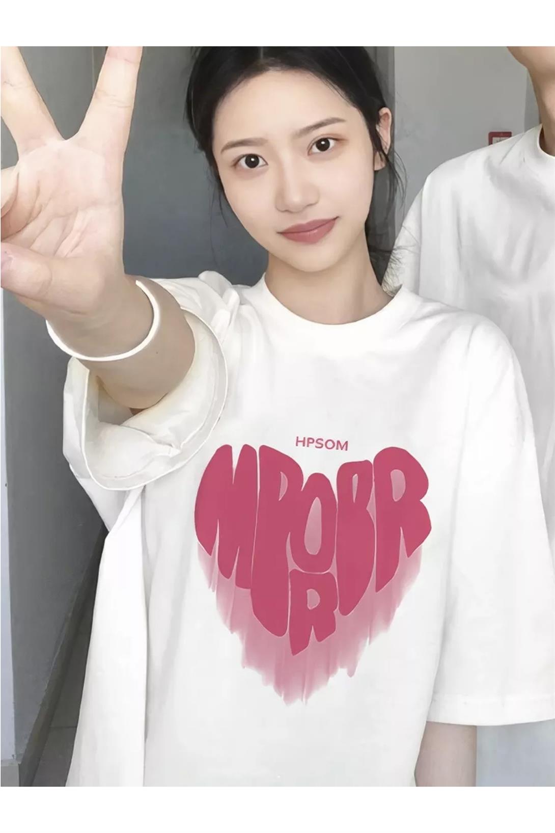 Unisex Mirror Tshirt Beyaz