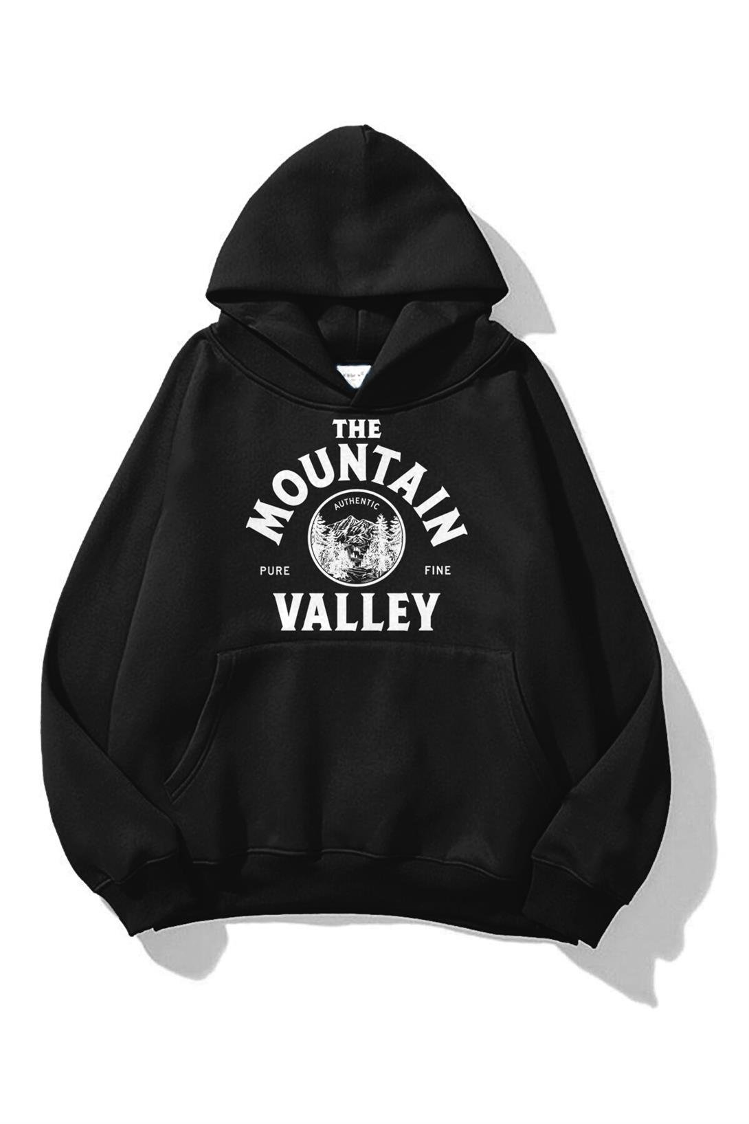 Unisex Mountain Valley Sweatshirt Siyah