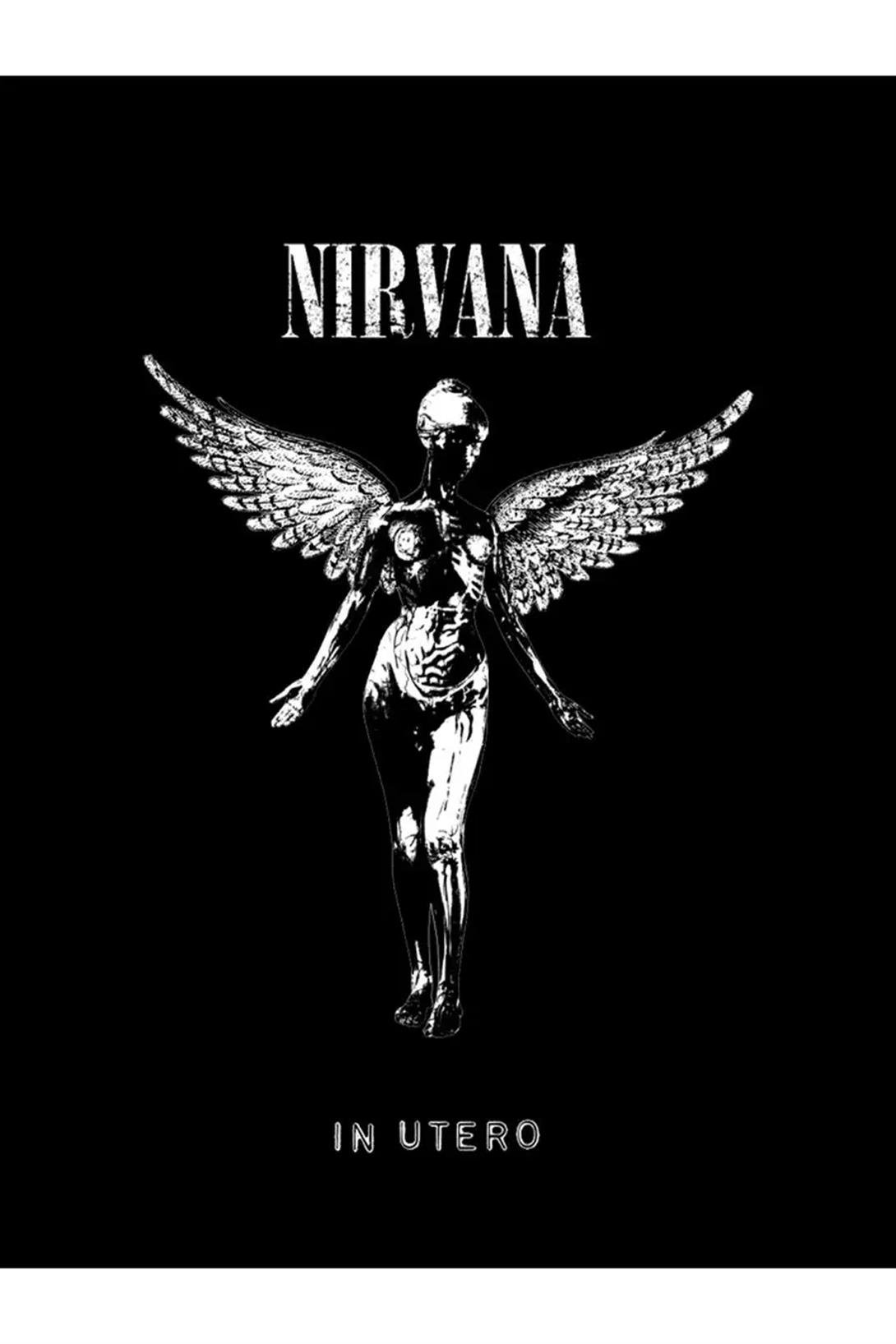 Unisex Nirvana in Utero Sweatshirt Siyah