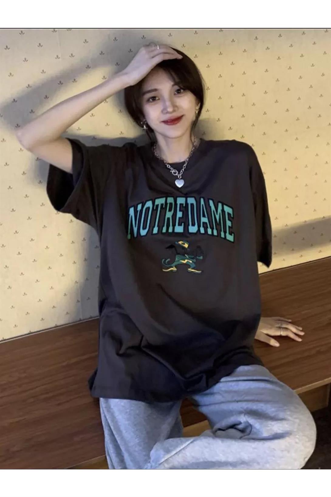 Unisex Notredame Tshirt Siyah