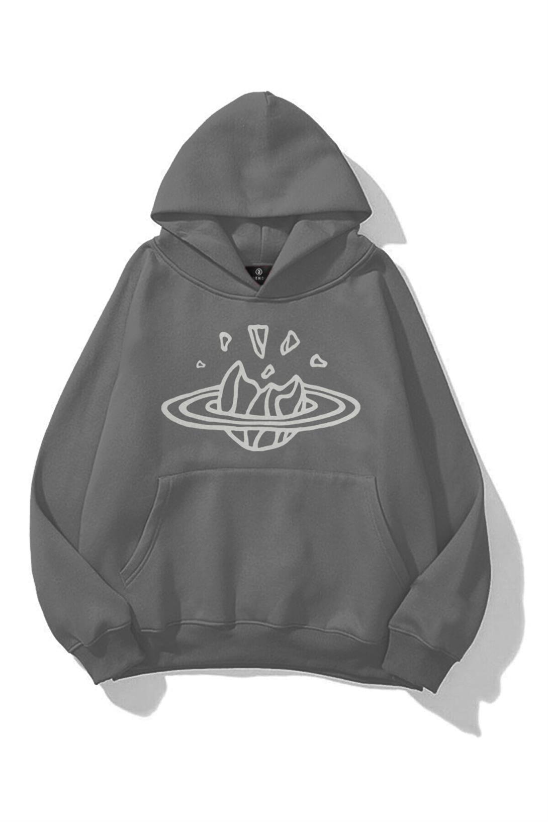 Unisex Outer Space Sweatshirt Antrasit