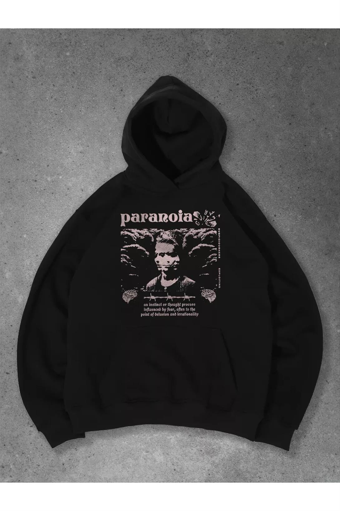 Unisex Paranoia Sweatshirt Siyah