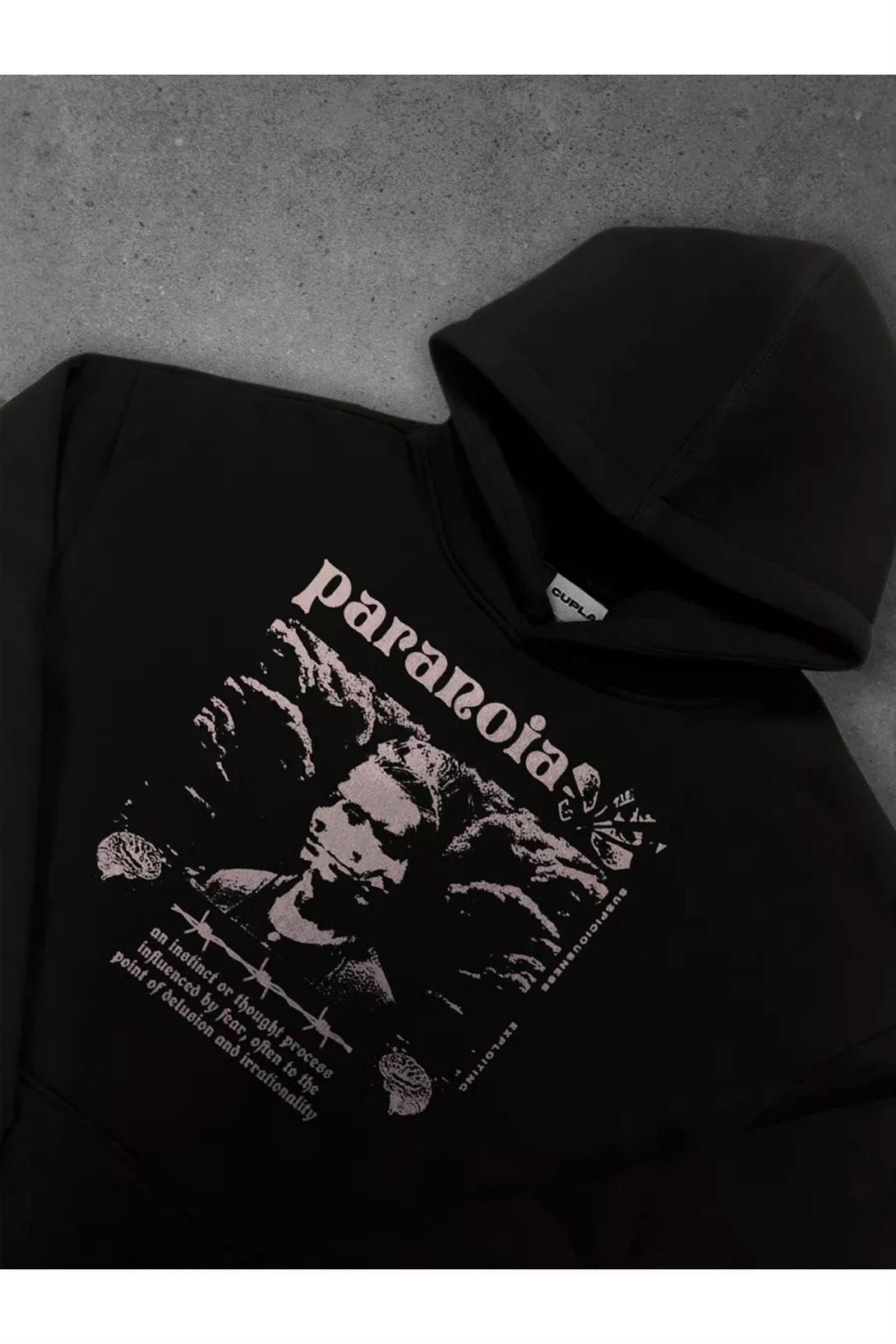 Unisex Paranoia Sweatshirt Siyah