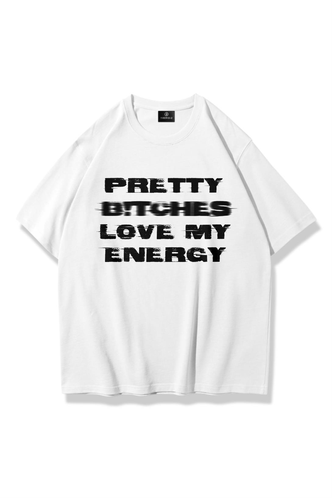 Unisex Pretty Tshirt Beyaz
