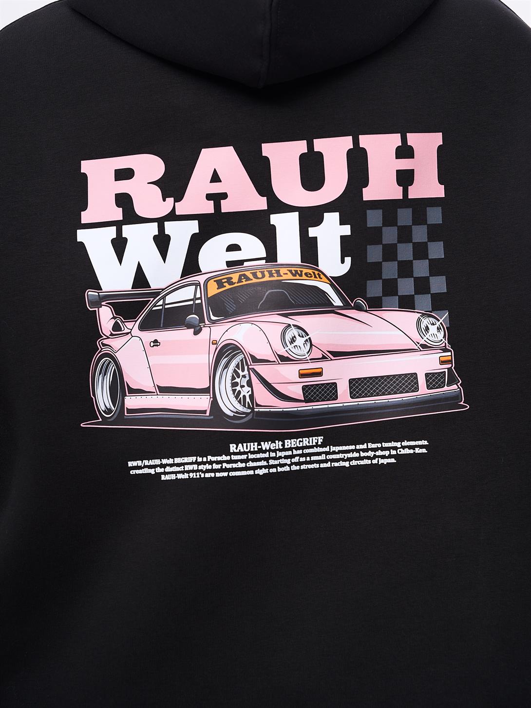 Unisex Rauh Welt Sweatshirt Siyah