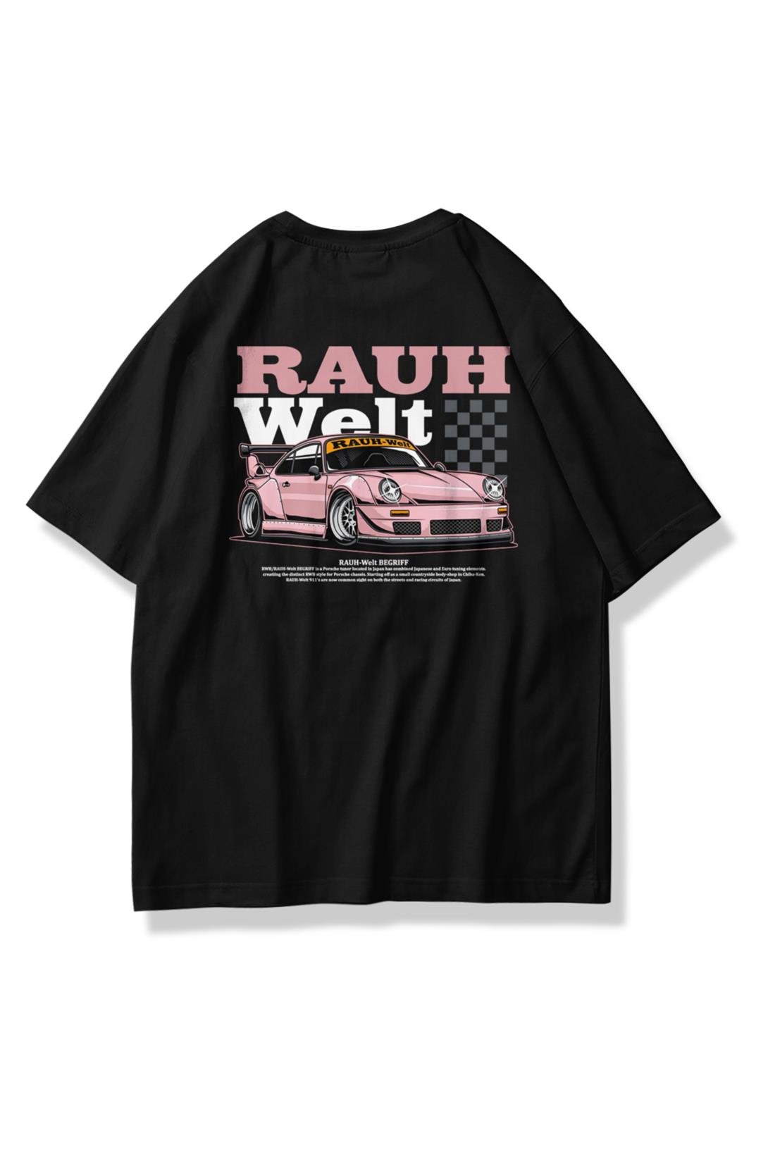Unisex Rauh Welt Tshirt Siyah