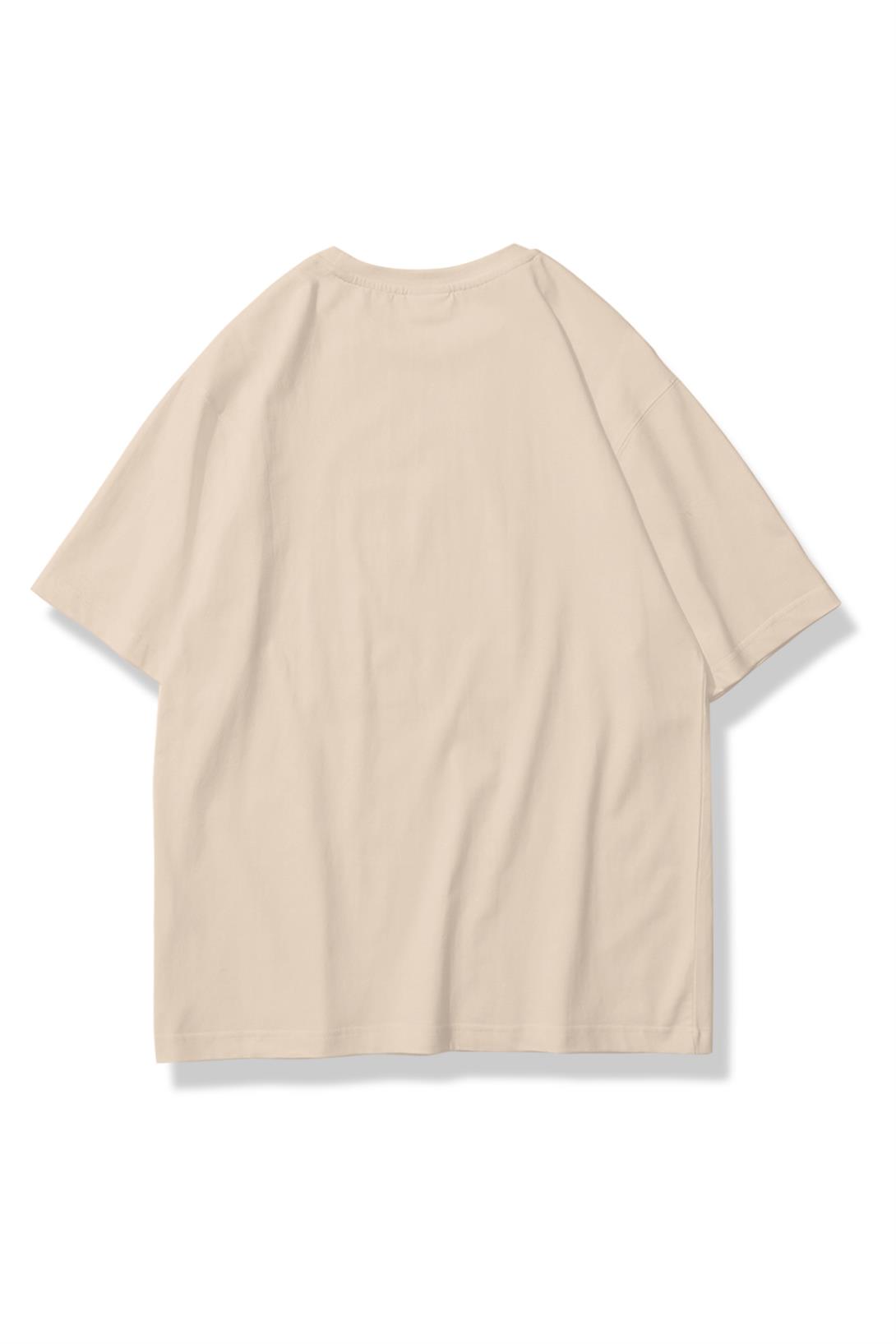 Unisex Reverse Taş Baskılı Tshirt Taş