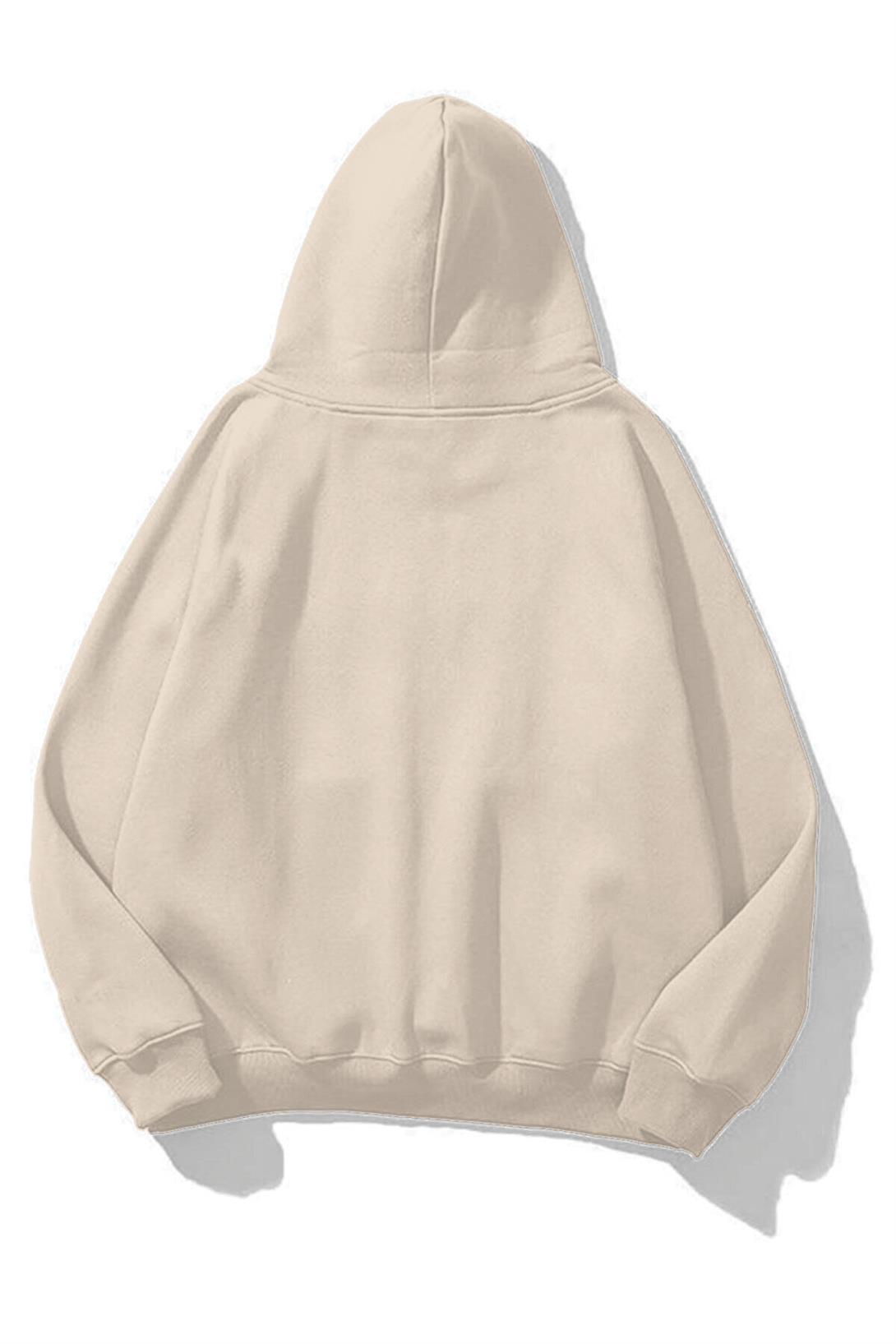 Unisex Star Stroke Taş Baskılı Sweatshirt Taş