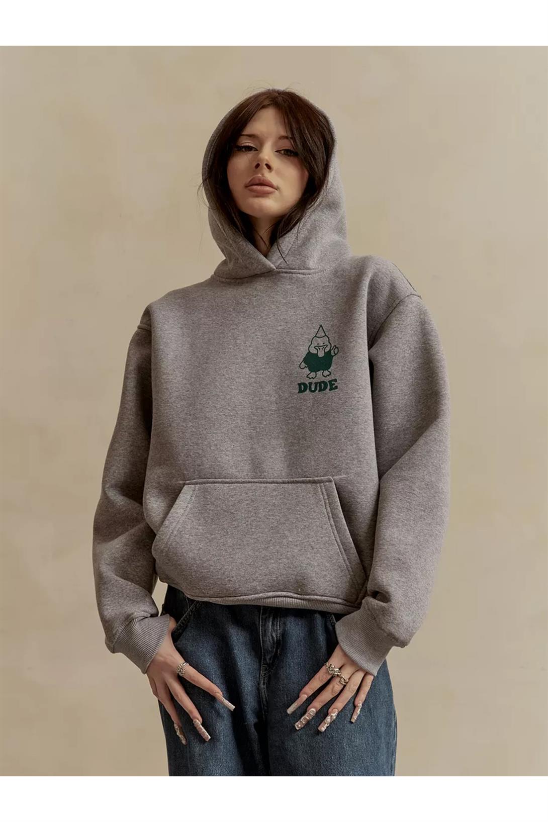 Unisex We Can Do It Sweatshirt Gri