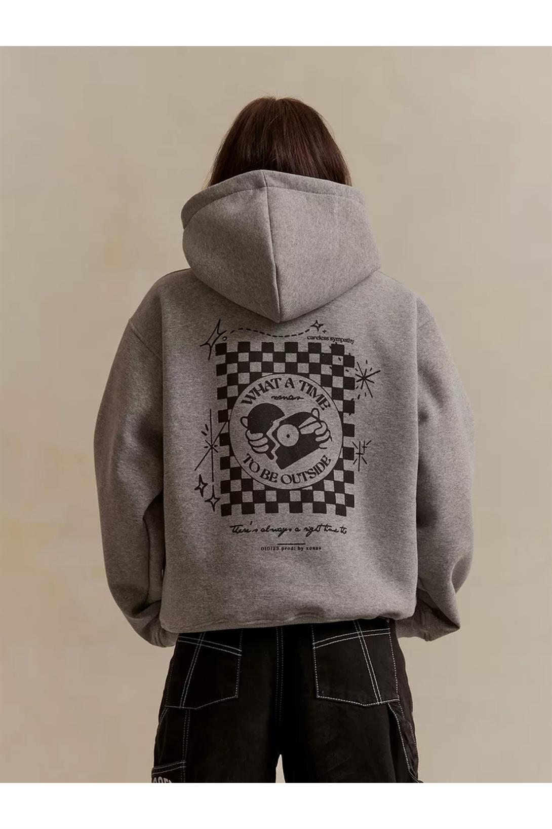 Unisex What a Time To Be Outside Sweatshirt Gri