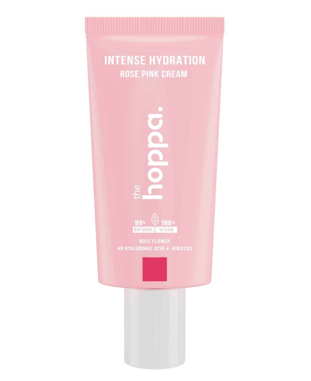 Yoğun Nemlendirici Pembe Gül Kremi Gül Suyu + 4D Hyaluronik Asit + Hibiskus + Marula Yağı 50 ML