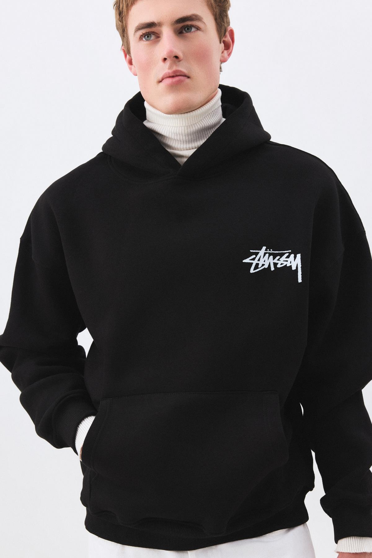 Unisex Stüssy Zar Sweatshirt Siyah - Trendiz